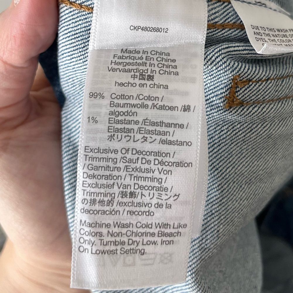 Madewell 90s Straight Cargo Carpenter Panel Denim Jeans Fenwood Wash Size 26 - Picture 9 of 9